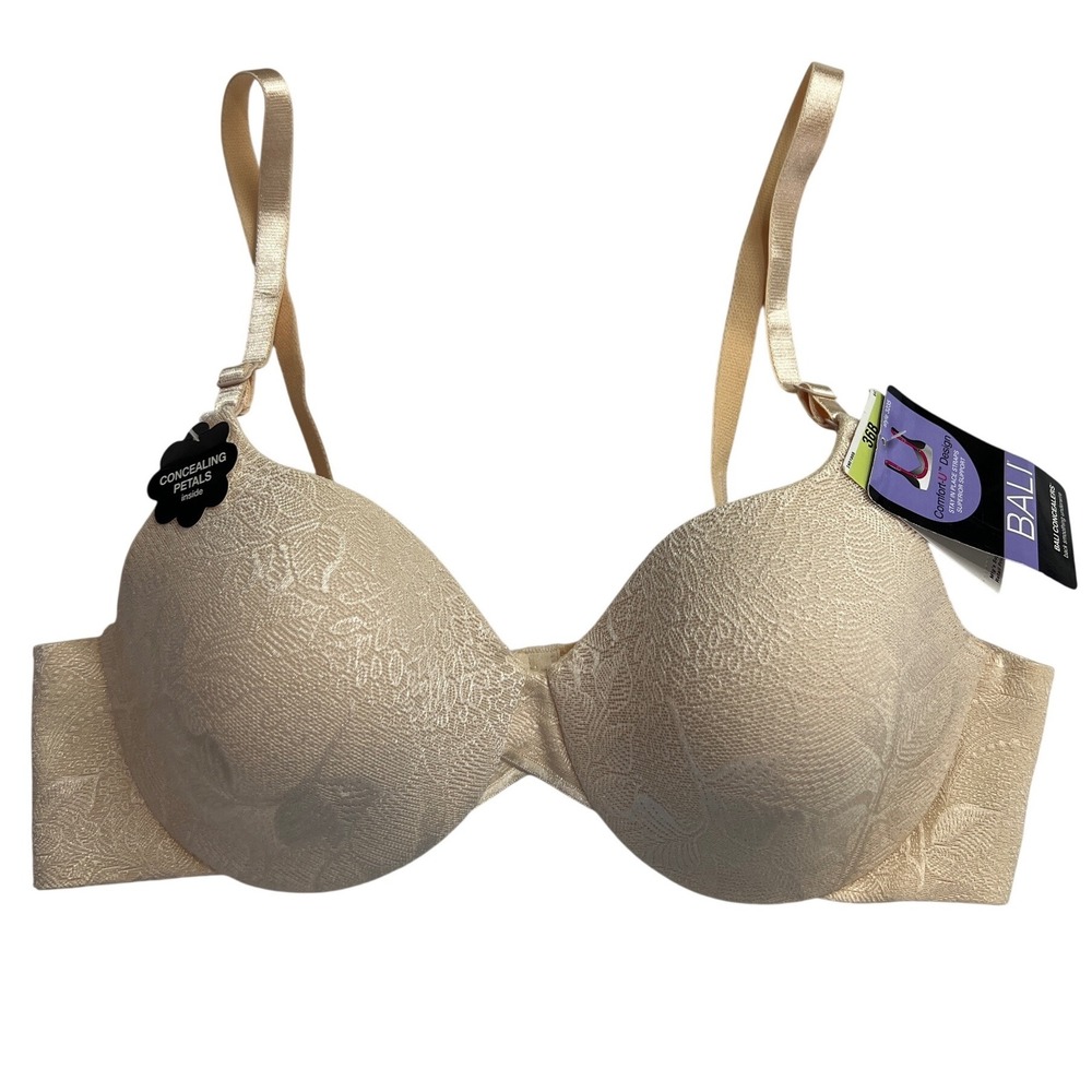 Bali Concealers Underwire Bra Women 36B Bare Beige 3235 Comfort-U Design NWT A26